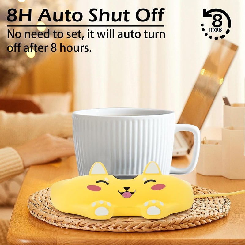 PUSEE Mug Warmer,Coffee Warmer for Desk Candle Warmer Auto Shut Off,Coffee Cup Warmer with 3 Temp Settings,Electric Beverage Warmer Plate for Coffee,Tea,Water Milk and Cocoa(Not Include Cup) - Image 5